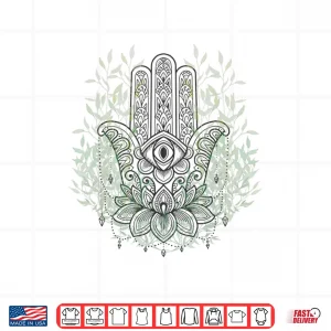 Design Hand of Fatima Hamsa S XXXL Yoga Meditation Shirt