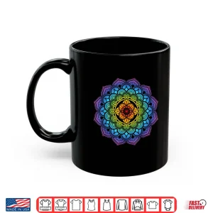 Mug Mandala Buddhism Mindfulness Meditation Yoga Rainbow Boho Shirt