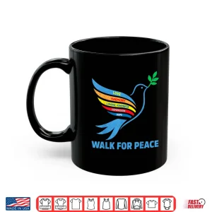 Mug Pigeon Walk for Peace for The World Buddhist Meditation Tee Shirt