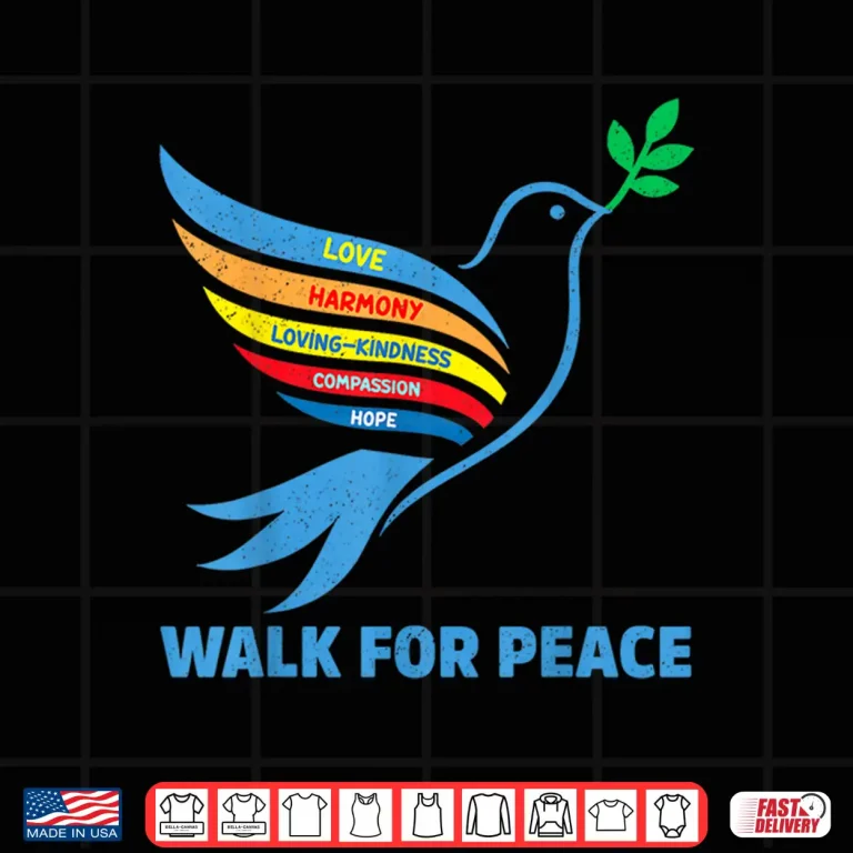 Design Pigeon Walk for Peace for The World Buddhist Meditation Tee Shirt