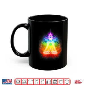 Mug Seven Chakras and Emanating Energy Aura Yoga Meditation Shirt