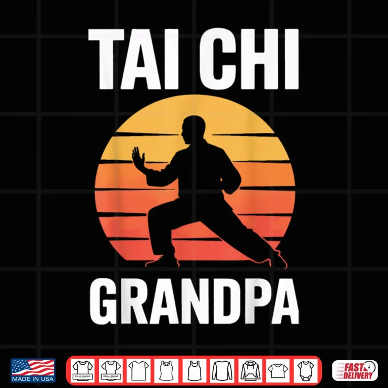 Design Tai Chi Grandpa Martial Arts Meditation Elderly Fitness Men Shirt