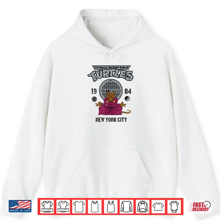Hoodie Teenage Mutant Ninja Turtles Master Splinter City Meditation Shirt