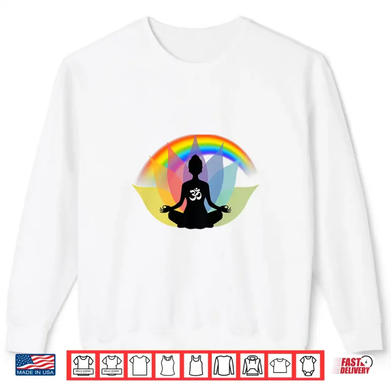 Womens Om Meditation Yoga Backprint Shirt 2 Sweatshirt Womens OM Meditation Yoga Backprint Shirt
