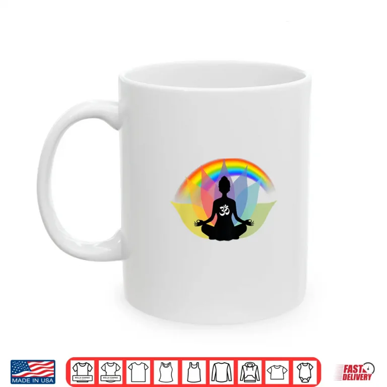 Womens Om Meditation Yoga Backprint Shirt 3 Mug Womens OM Meditation Yoga Backprint Shirt