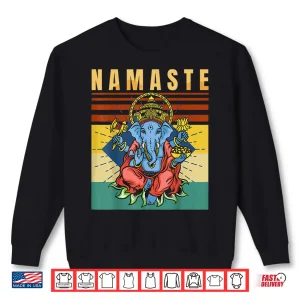 Sweatshirt Yoga Ganesha Spiritual Meditation Namaste Retro Shirt