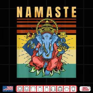 Design Yoga Ganesha Spiritual Meditation Namaste Retro Shirt