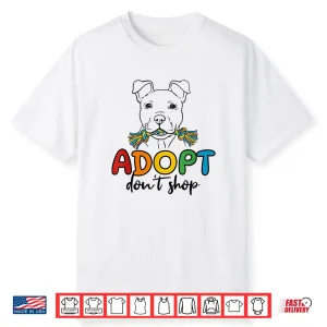 Adopt Don’T Shop Rescue Awareness Colorful Cute Rescue Shirt