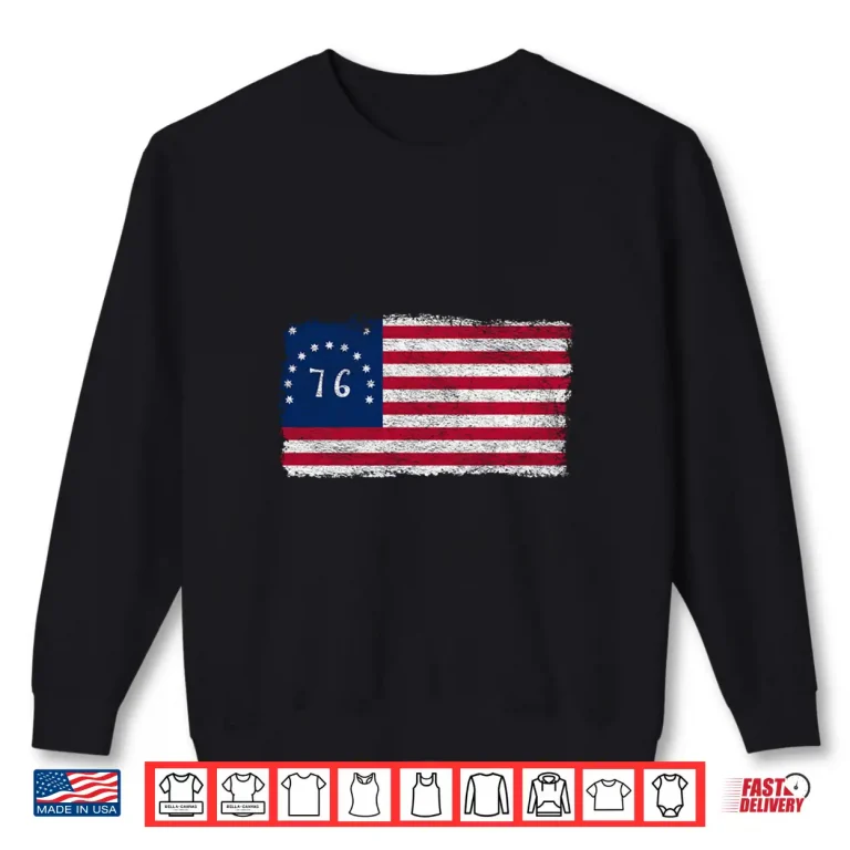 Sweatshirt Bennington Flag USA Flag Stars and Stripes Shirt