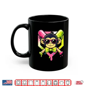 Mug Cute Party Animals Baseball Funny Monkey Sunglasses Shirt