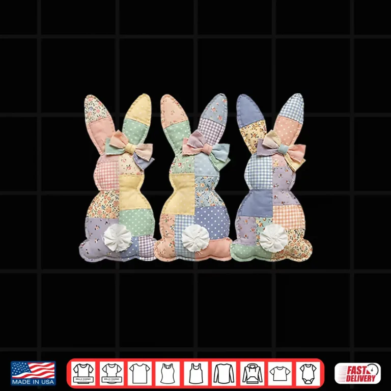 Design Easter Patchwork Bunny Cute Bunny Rabbit Coquette Lace Bow Shirt