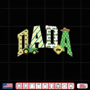 Design Dada of The Birthday Boy Tractor Farm Trucks Family Party Shirt