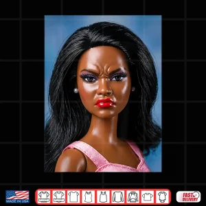 Design Angry Disgusted Black Doll Face Meme Reaction Meme Funny Shirt