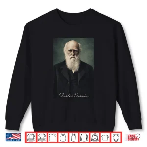 Sweatshirt Charles Darwin Portrait Shirt