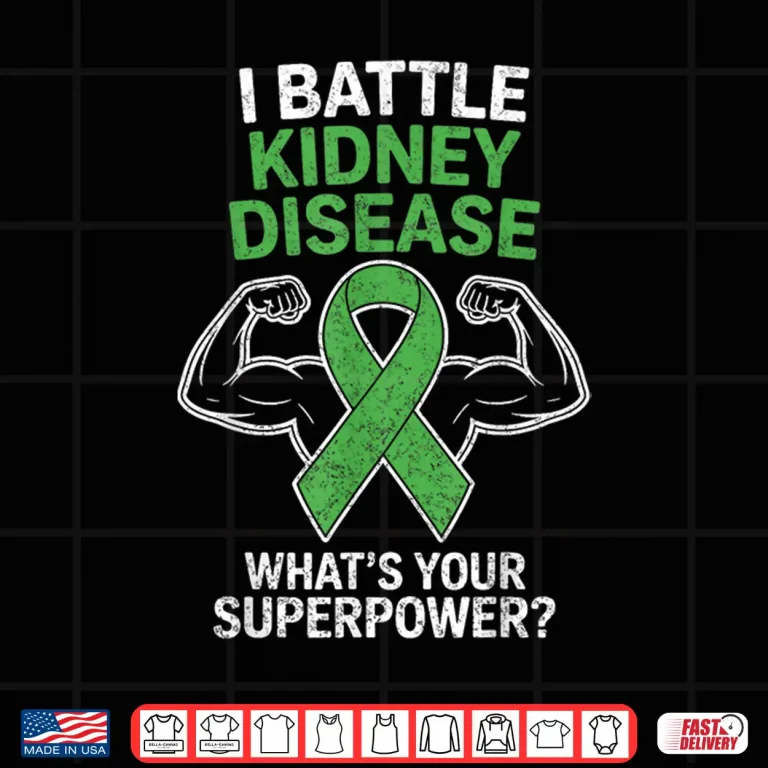 Design I Battle Kidney Disease Awareness Ribbon CKD Fighter Warrior Shirt