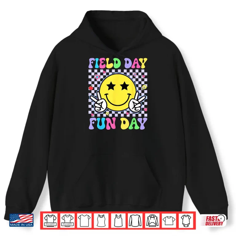 Hoodie Retro Groovy Field Day Fun Day Teacher Kids Field Day 2026 Shirt