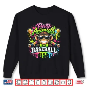 Sweatshirt Party Animals Baseball Monkey Shirt Shirt