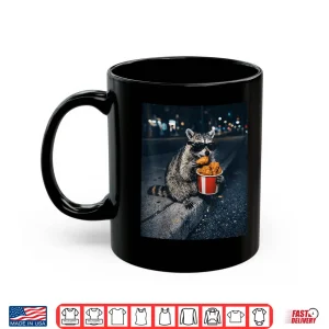 Mug Raccoon Eating Fried Chicken Meme Silly Trash Panda Animal Shirt
