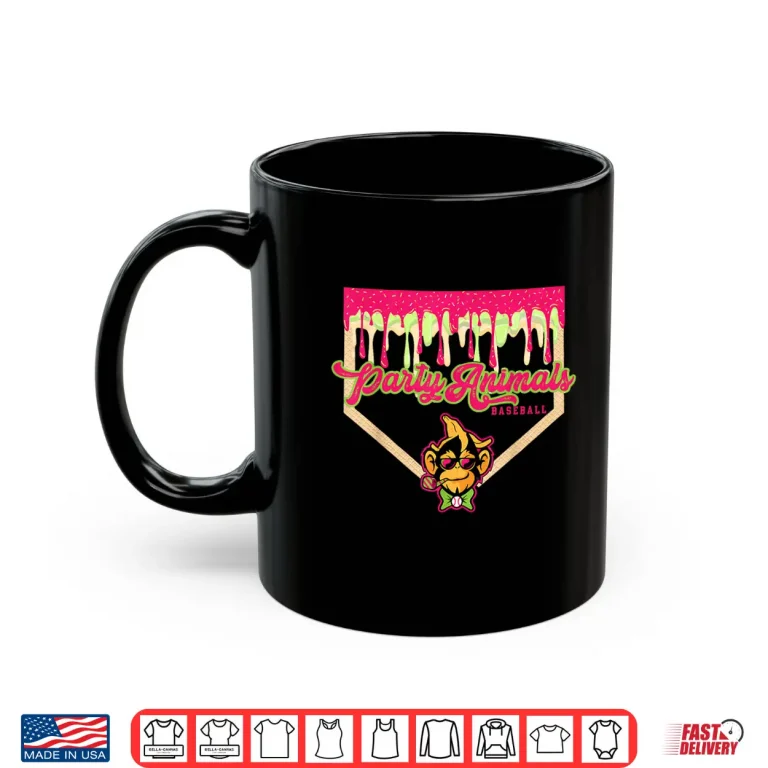 Mug Party Animals Baseball Drippy Plate Monkey Shirt