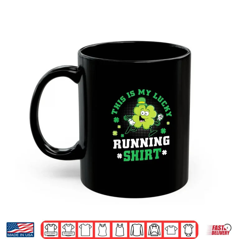 Mug Cute Shamrock Running St Patricks Day Lucky Running Team Shirt