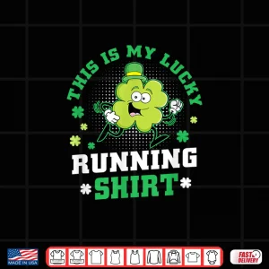 Design Cute Shamrock Running St Patricks Day Lucky Running Team Shirt