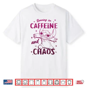 Disney Lilo & Stitch Running On Caffeine And Chaos Big Logo Shirt