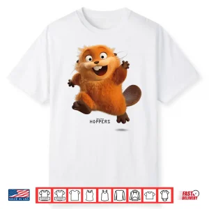 Disney Pixar Hoppers Beaver Mable Running Happy To Say Hello Shirt