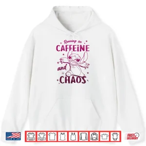 Hoodie Disney Lilo Stitch Running On Caffeine And Chaos Big Logo Shirt