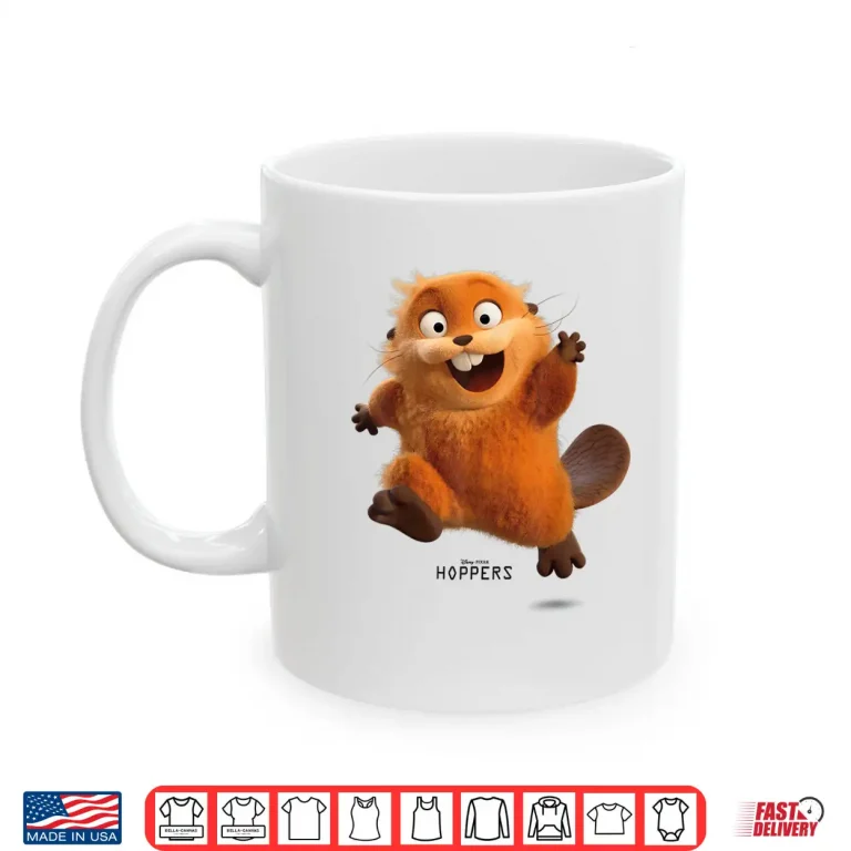 Mug Disney Pixar Hoppers Beaver Mable Running Happy to Say Hello Shirt