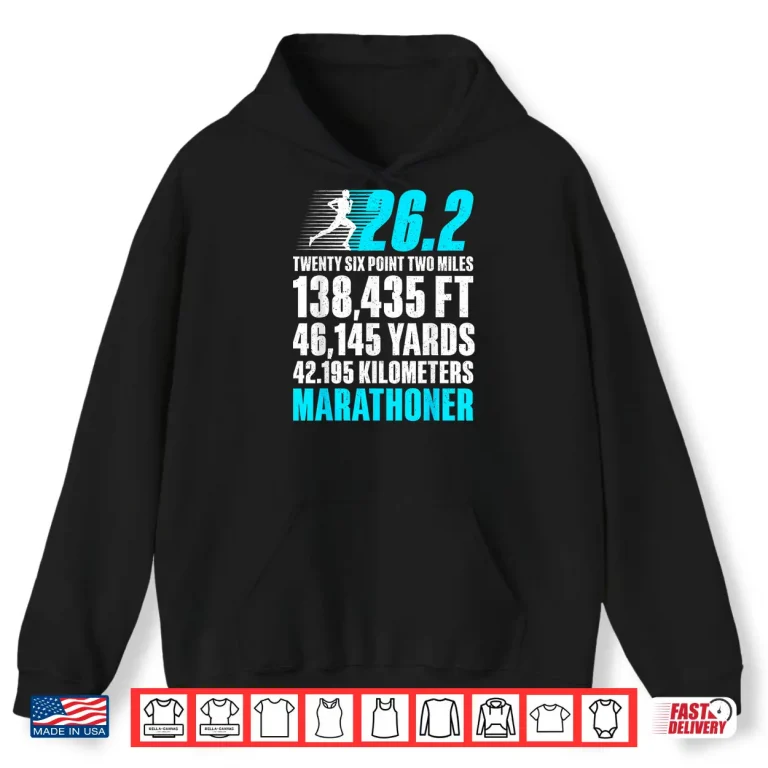 Hoodie Marathon Running Design For Men Women 26.2 Marathon Runner Shirt