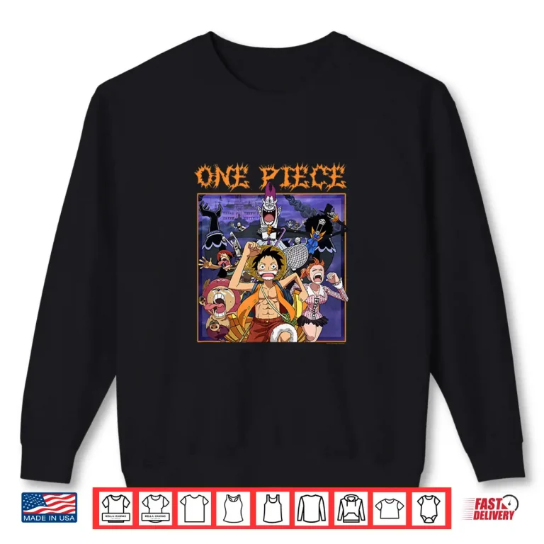Sweatshirt One Piece Anime Running Scared Heavy Metal Shirt