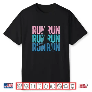 Retro Run Runner Jogger Marathon Vintage For Girls Women Shirt