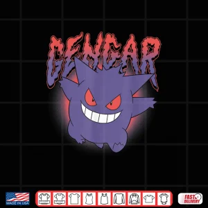 Design Pokemon Gengar Running Creepy Logo Shirt