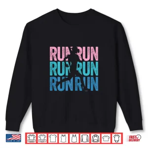 Sweatshirt Retro RUN Runner Jogger Marathon Vintage for Girls Women Shirt
