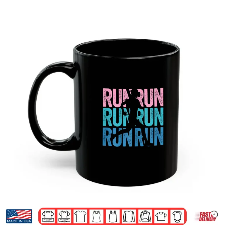 Mug Retro RUN Runner Jogger Marathon Vintage for Girls Women Shirt