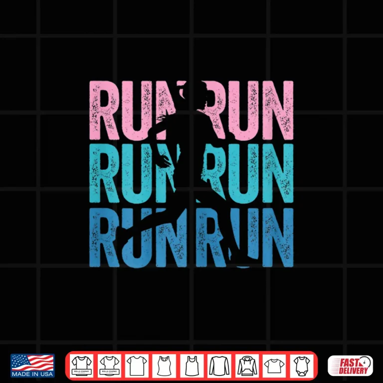 Design Retro RUN Runner Jogger Marathon Vintage for Girls Women Shirt