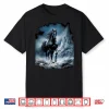 Beautiful Black Horse Running Through The Snow Shirt