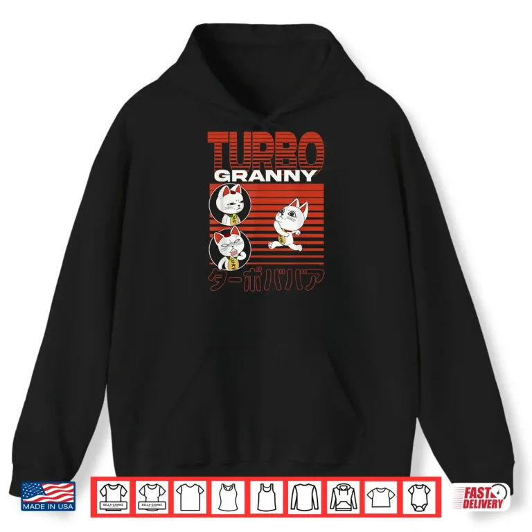 Hoodie Dan Da Dan Running Turbo Granny Cat Collage Anime Shirt