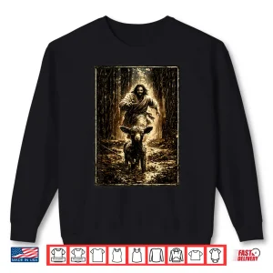 Sweatshirt Jesus Chasing Lamb Shirt