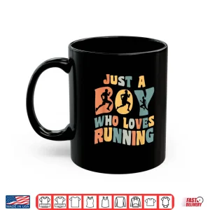Mug Just A Boy Who Loves Running Apparel Run Quote Marathon Shirt