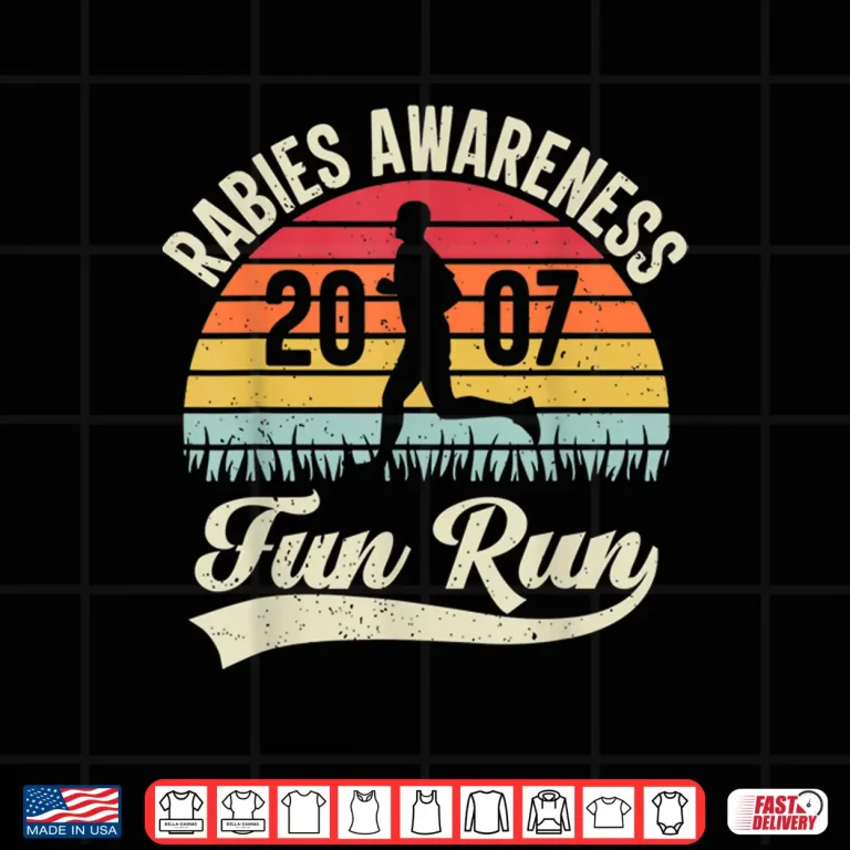Design Rabies Awareness Fun Run Funny TV Comedy Running Shirt