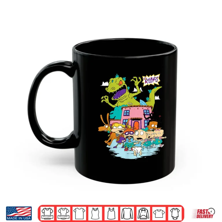 Mug Rugrats Running Away From Reptar Shirt