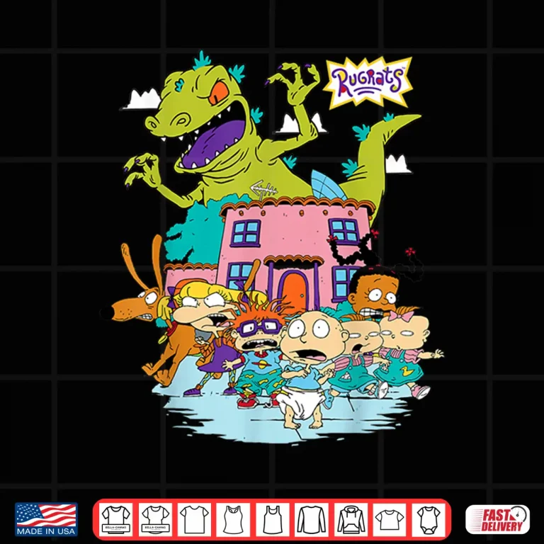 Design Rugrats Running Away From Reptar Shirt