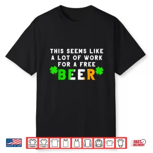 St Patricks Day Running Design Gift For Irish Beer Races Shirt