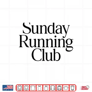 Design SUNDAY RUNNING CLUB X Jogger Jogging Runner Fitness Gym BACK Shirt