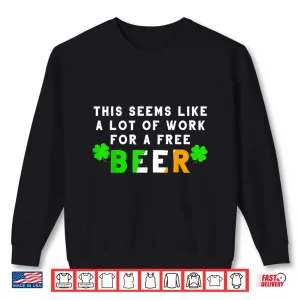 Sweatshirt St Patricks Day Running Design Gift For Irish Beer Races Shirt