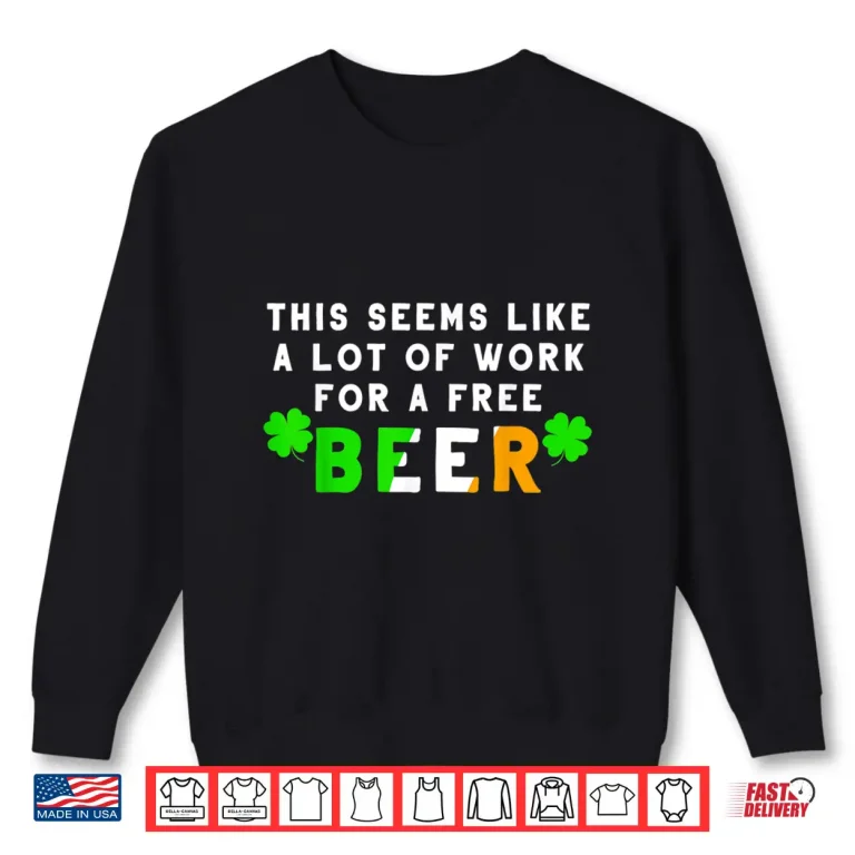 Sweatshirt St Patricks Day Running Design Gift For Irish Beer Races Shirt