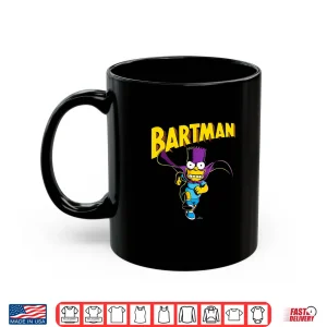Mug The Simpsons Bart Simpson Bartman Running Super Hero Logo Shirt