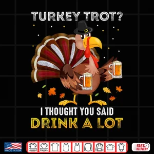 Design Turkey Trot Squad Running Drinking Matching Thanksgiving Shirt