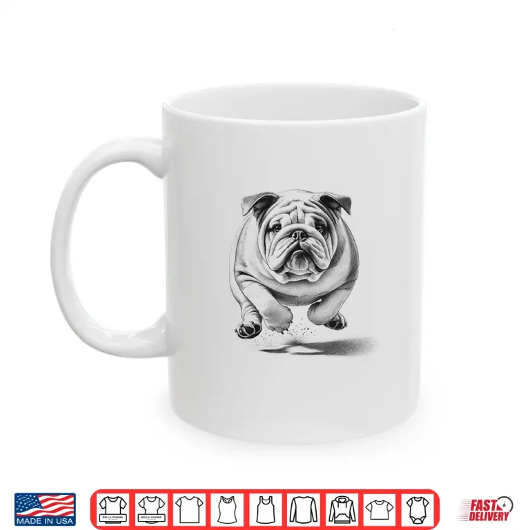 Mug Bulldog Running Dog Design Idea For Men And Women Shirt